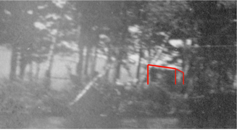 Possible evidence of a lean-to at the Point in 1905.