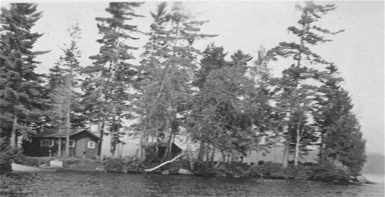 Earliest photo of little red cabin.  Courtesy of Jim Kammer.