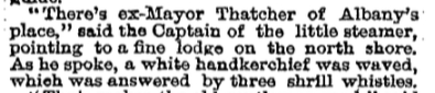 Exhibit A - An article in the New York Times describing a steamboat tour of Raquette Lake