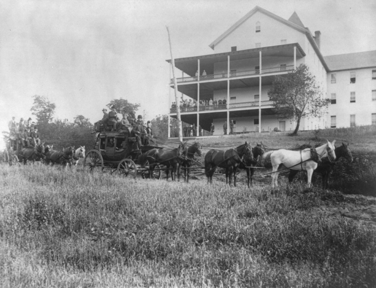 Joh Holland's Blue Mountain Lake House - photo by Seneca Ray Stoddard - Library of Congress Collection - courtesy of the St. Hubert's Isle website