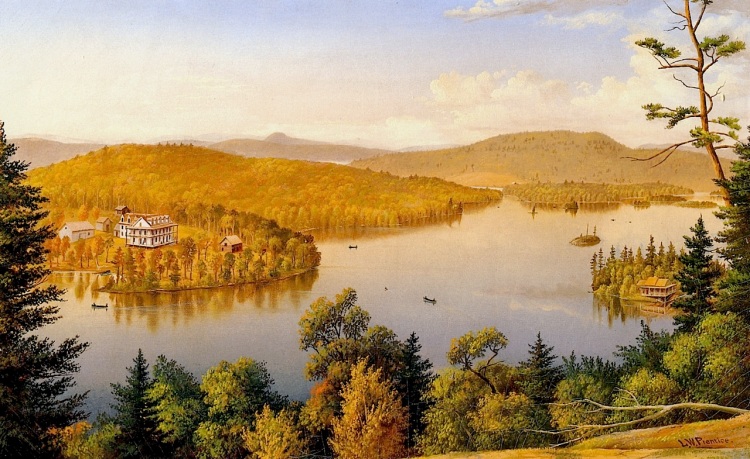 Painting by Levi Wells Prentice - Courtesy of the Adirondack Museum Collection.